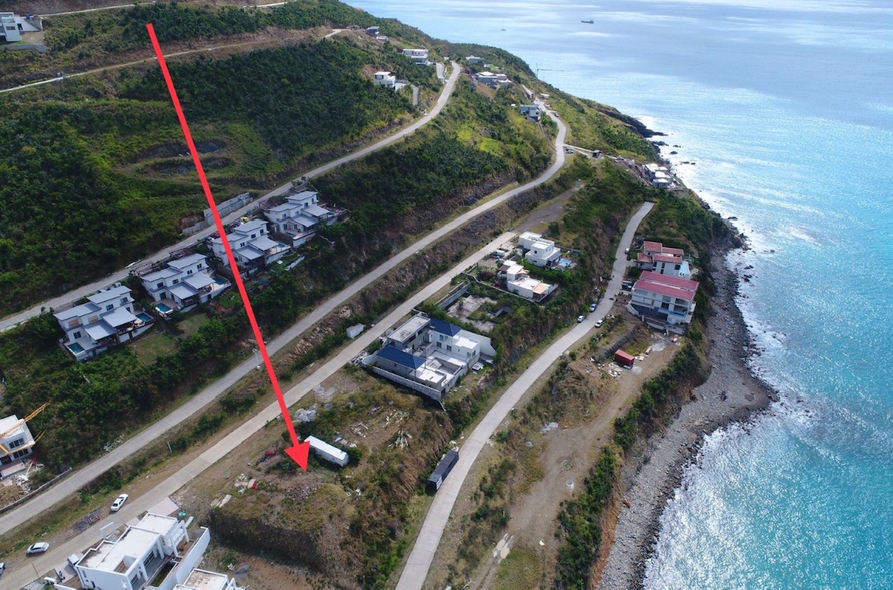 ocean front lot in gated community for sale, st. maarten, indigo bay 2