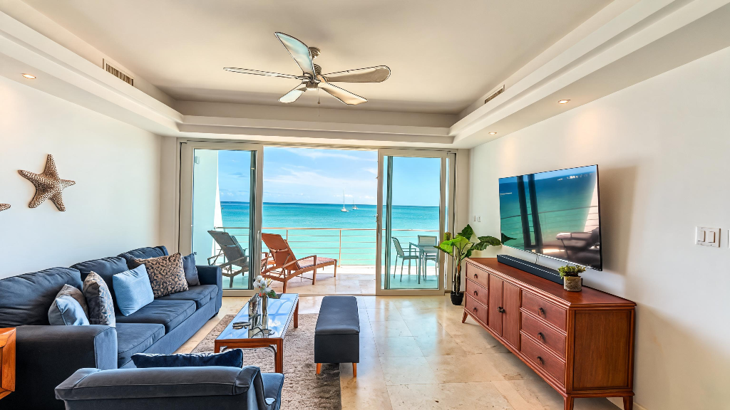 for sale in the gated development of Aqualina, 3 bedroom beachfront condo, sint maarten, simpson bay 2